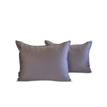 Lændepudebetræk Ask Lilla Satin 20"x28" Pakke med 2
