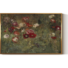 Leinwandbild „Wildblumenfeld“ im modernen Landhausstil