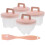 Set mit 4 rosa pochierten Eierformen 1