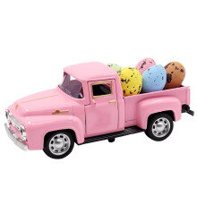 Mini kovová velikonoční dekorace na náklaďák