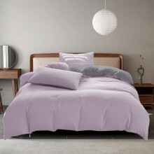 Set de lenjerie de pat din bumbac, 4 piese, violet, 180x220cm