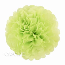 5Pack Tissue Paper Pompom Flowers Garland10in Lime