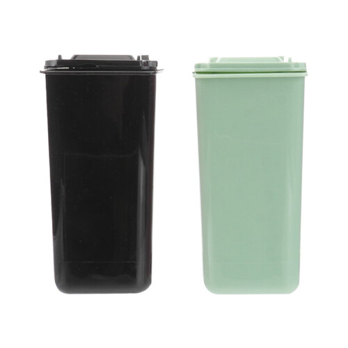 Coș de gunoi de birou din PP cu capac – pachet de 2