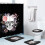 Ensemble rideau de douche flamant rose tropical 4 pièces 1