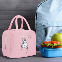 Isolierte Bento-Lunchtasche aus Canvas, 23 x 19 x 13 cm