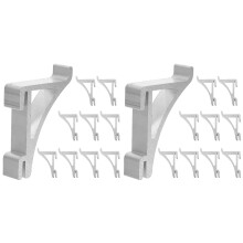 Lot de 20 clips de fixation pour étagère de congélateur en aluminium argenté
