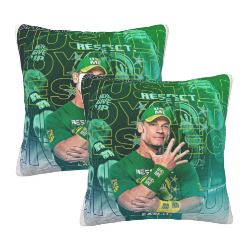 Μαξιλαροθήκες John Cena, σετ 2 τεμαχίων, μαλακές, βελούδινες, τετράγωνες