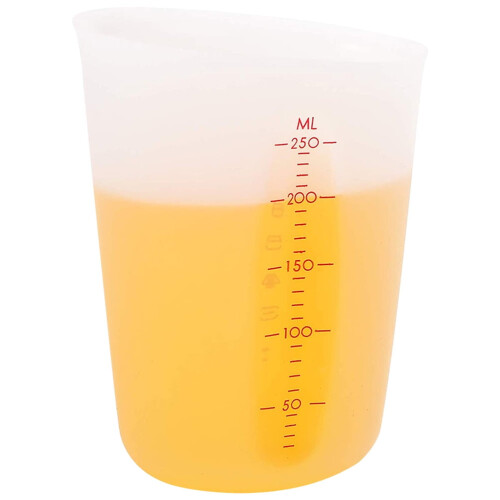 Copo medidor de silicone com escala dupla para líquidos (pacote com 2)