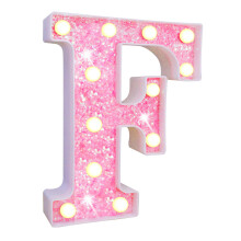 LED-letterlamp met glitterdesign, 22 cm