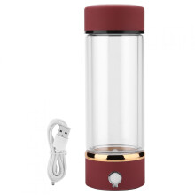 Bottiglia per acqua idrogenata da 420 ml in vetro, ricaricabile tramite USB.
