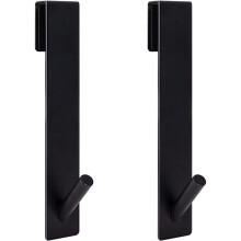 Ganchos para toallas de acero inoxidable para puerta de ducha (2 unidades)