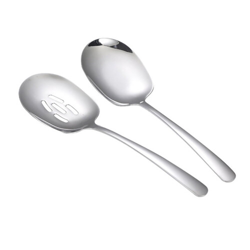 Ensemble de 2 cuillères de service en acier inoxydable