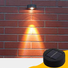 Applique murale solaire noire IP65 Lampe LED extérieure pour terrasse