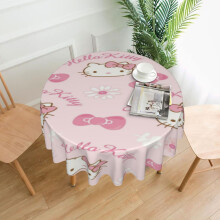 Hello Kitty Round Tablecloth 60 in, Polyester