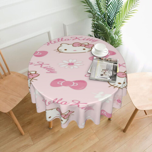 Hello Kitty Round Tablecloth 60 in, Polyester
