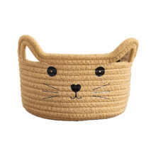 Cute Animal Storage Basket Cotton Rope Hamper 8.3x4.7 Inch