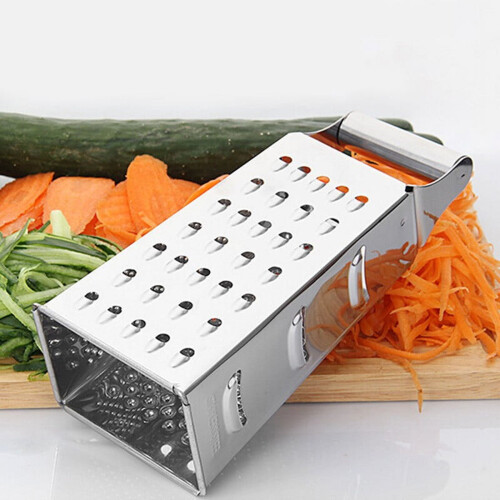 Râpe à fromage et à carottes 4 faces en acier inoxydable