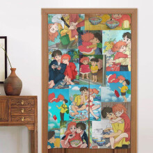 Cortina de porta Ponyo blackout para privacidade, 86 cm de largura x 142 cm de comprimento