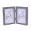 Wooden Photo Frame Light Grey 4x6 Inch Double 1