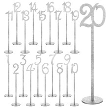 Wood Table Number Holders with Base 20 pcs