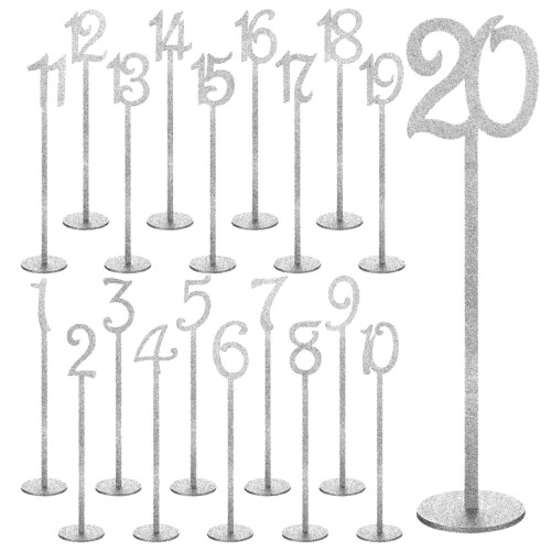 Wood Table Number Holders with Base 20 pcs
