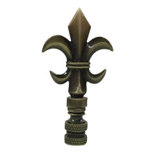 Royal Designs Fleur de Lis lámpa Finial antik sárgaréz