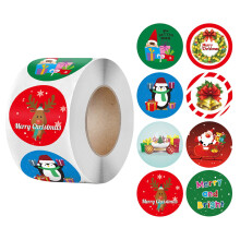 Lot de 500 autocollants de Noël pour décoration de fêtes (1 rouleau)