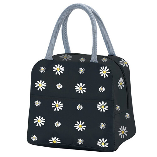 Geïsoleerde lunchtas met Daisy-print, draagbaar, 1 stuk