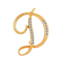 Welling rhinestone alphabet brooch A-Z 1 piece