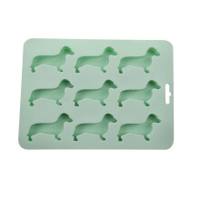Eiswürfelform aus Silikon in Dackelform – 9er-Set