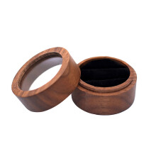 Wooden Jewelry Box with Walnut Border for Earrings and Rings