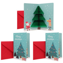 Festival Greeting Cards Honeycomb 3D 3 Sets