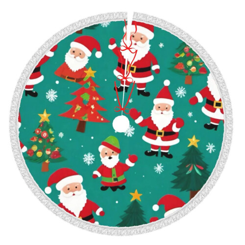 Christmas Tree Skirt 48 Inch Rustic Holiday Decor