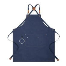 Canvas Kitchen Apron with Back Straps and Large Pockets