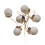 6 Grey Wool Acorn Christmas Tree Ornaments 1