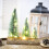 Mini Christmas Tree with LED White Light Green Cedar 1pc 1
