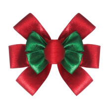 Red Polyester Christmas Bow Decoration
