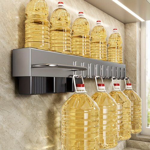 Wall-Mounted Kitchen Utensil Rack with Chopstick Holder, No