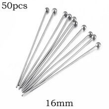 SOFEIYA stainless steel round head pins 50 pcs 16 mm
