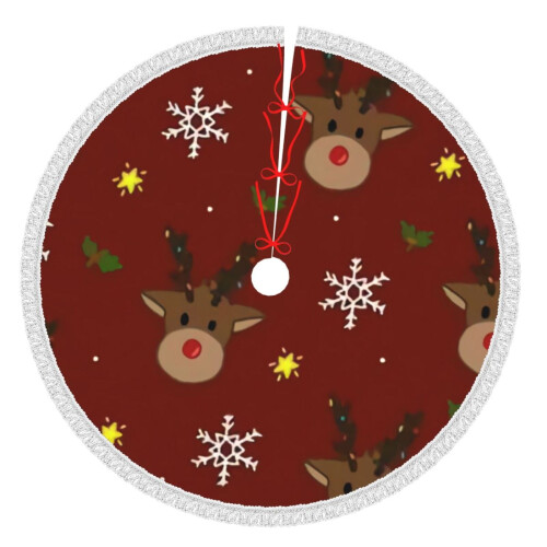 Christmas Tree Skirt 36 Inch Rustic Holiday Decor
