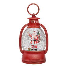 Christmas Ornament Lantern Light with Glitter Santa Snowman