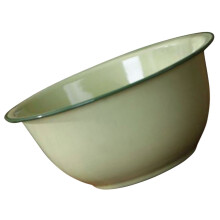 Bol en émail avec couvercle, vert, 18 cm