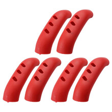 Manchons de casserole en silicone, lot de 6, gris, vert, rouge