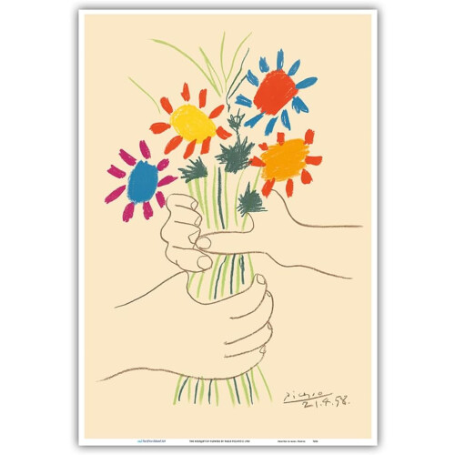 Der Blumenstrauß – Kunstdruck von Pablo Picasso