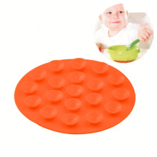 Siliconen placemat met zuignap voor kinderen – Oranje, 10,5 cm, 1