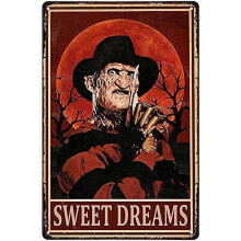 8x12 tuuman Freddy Krueger -metallipeltikyltti