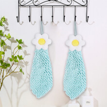 Bloemenpatroon chenille handdoekbal set van 2