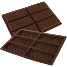 Moule à chocolat en silicone rectangulaire pour barres, 12 cavités