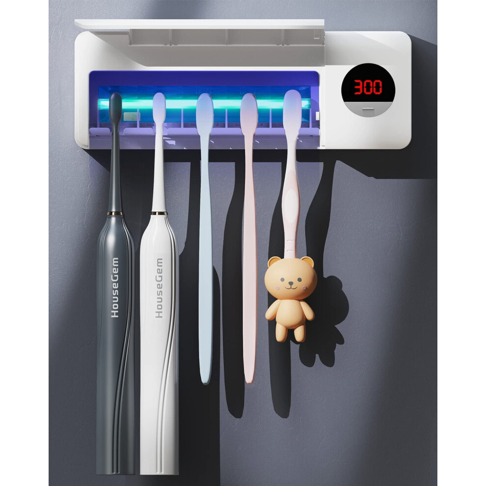 UV Toothbrush Sanitizer Holder with 5-Slot Design
