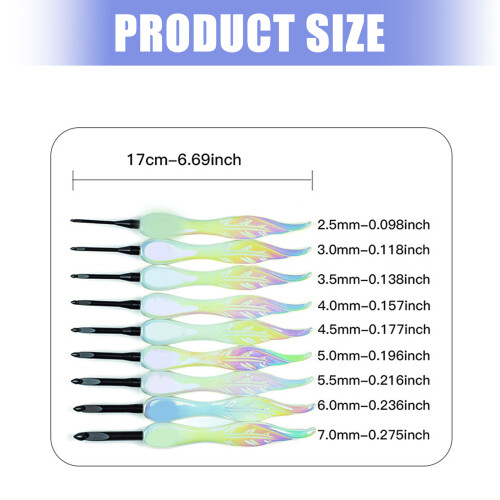 Aluminum Crochet Hook with Large Ergonomic Handle Comfort 2